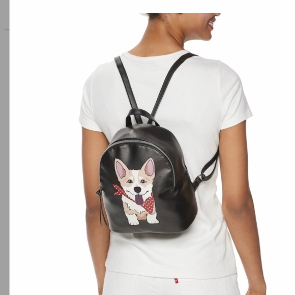 T-Shirt & Jeans Corgi Small Backpack Purse Dog - Picture 5 of 9